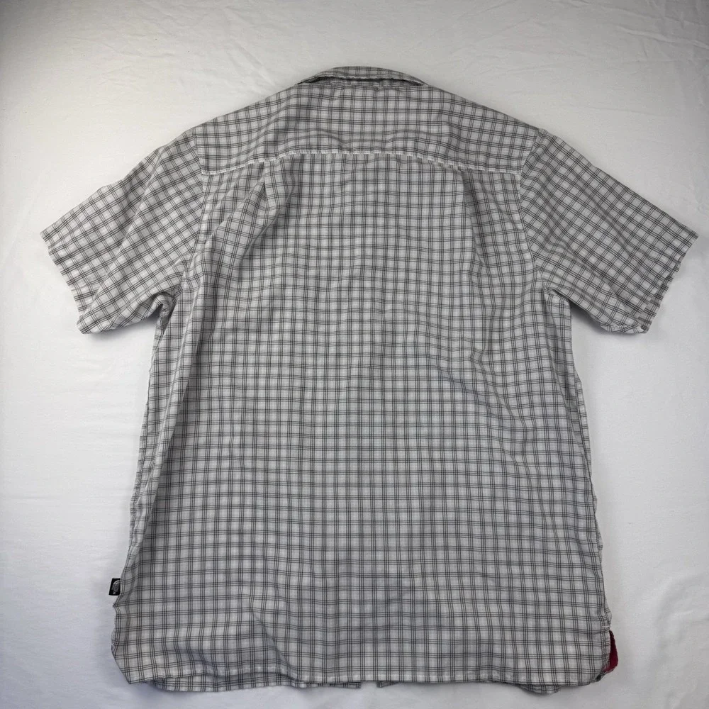 The North Face Shirt Mens Short Sleeve Shirt Hike Camp Outdoor Button Up Plaid L